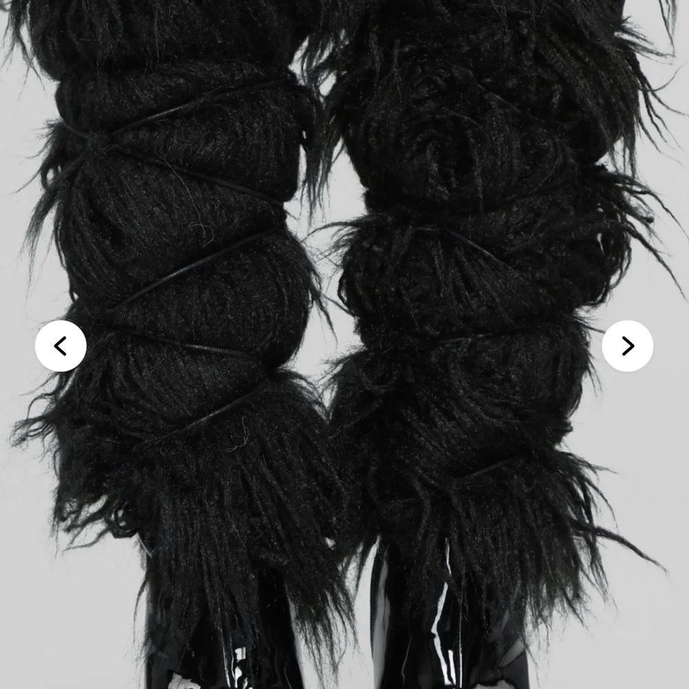 Black Furry Boots